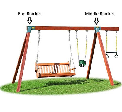 Eastern Jungle Gym Easy 1-2-3 A-Frame Swing Set Bracket, Green - style: A-Frame Swing Set Bracket
