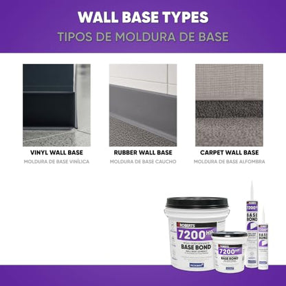 Roberts High-Performance Base Bond Wall Base Adhesive - 30 Oz. (887 mL) - size: 30 Fl Oz