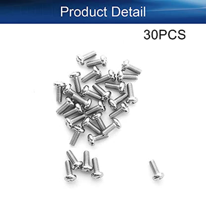 30Pcs M4-0.7 x 10mm Pan Head Phillips Machine Screws - size: M4 x 10mm