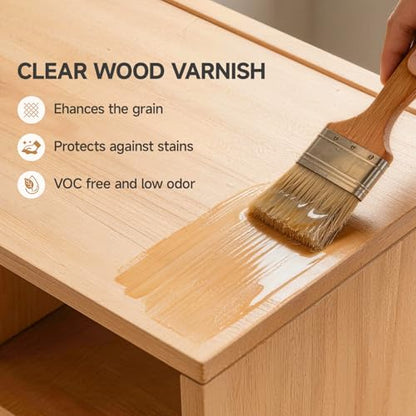 Water Based Polyurethane Acrylic Sealer, 16 OZ Matte Wood Varnish - color: Matte, size: 16 oz