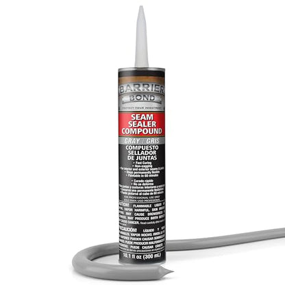 Barrier Bond Automotive Seam Sealer, 10.1oz Tube, Gray - color: Gray