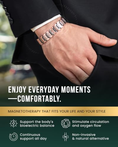 MagnetRX® EllipseMAX Copper Magnetic Bracelets for Men (Viking) - color: 5x Strength - EllipseMAX (5,000 Gauss) – Viking