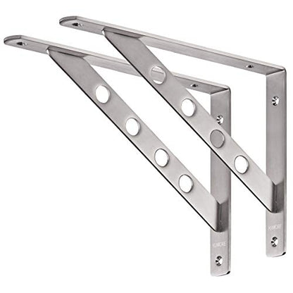 YUMORE 12 Inch Shelf Bracket, Heavy Duty L Bracket, 2 Pack - size: 12"(Soild)
