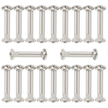 10 Sets Furniture Joint Connector Bolt & Cap Nuts Kits (27mm Sleeve) - size: M5 x 27mm