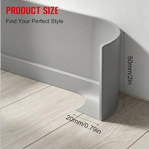 Self-Adhesive Flexible Molding Trim,Waterproof Molding,Grey,2.79inX20ft - color: Grey (2.79inX20ft)