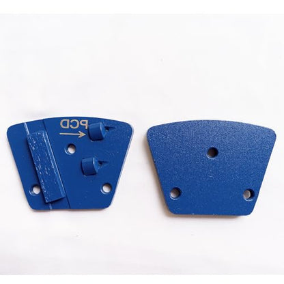 PCD Grinding Disc 3Pcs Trapezoid with Diamond for Concrete Epoxy Removal - style: M6 thread hole-PCD Right