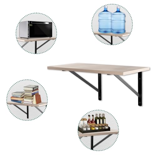 HOME MASTER HARDWARE 16x10 Inch Heavy Duty Shelf Brackets, Black 6 Pack - color: Black, size: 16 inch x 10 inch-6pcs