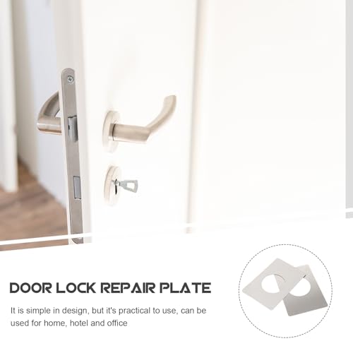 2pcs Stainless Steel Door Strike Plate and Reinforcement Kit for Lock Repair and Door Knob Support Garage and Home Replacement