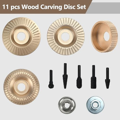 11PCS Angle Grinder Polishing Pad, Wood Carving Disc Set