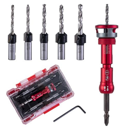 Countersink Drill Bit Set 9-Piece - 82° TCT Carbide Bits - size: Countersink Drill Bit -PRO