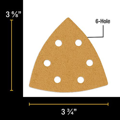 Dura-Gold Premium Triangle Mouse Sanding Sheets - 60 Grit (Box of 24) - 6 - size: 60-Grit