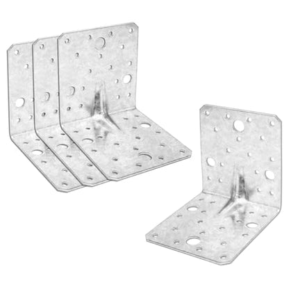 4 Pack 4x4 Galvanized Steel L Angle Bracket for Wood 90 Degree Corner Brace