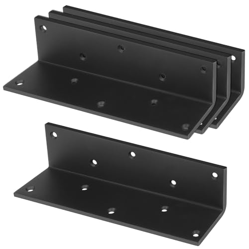 4 PCS 2" x 2" x 7-7/8" L Angle Bracket, Corner Brace for Wood, Countersink - size: 2" x 2" x 7-7/8"