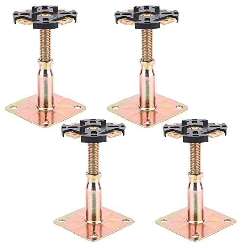 4 Pieces Adjustable Elevated Post Base,Support Beams, Floor Support Beams, Most Home Product Support Systems (ZJ-004)