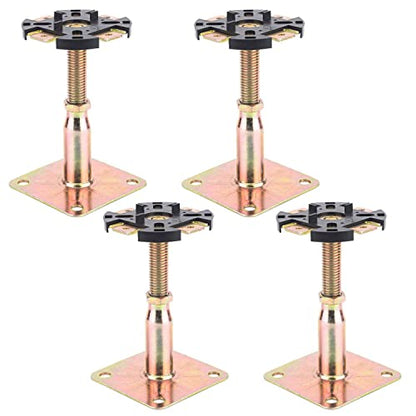 4 Pieces Adjustable Elevated Post Base,Support Beams, Floor Support Beams, Most Home Product Support Systems (ZJ-004)