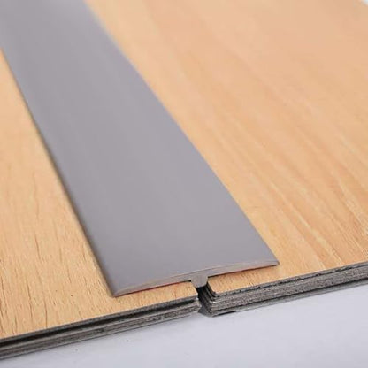 Flexible PVC T-Molding Transition Strips,Self-Adhesive Floor Divider Strip - color: Gray, size: 9.8 ft