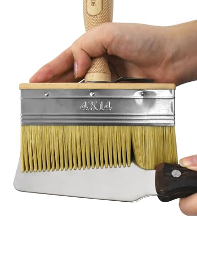 ROLLINGDOG 5.5" Deck Stain Brush with Heavy Duty Brush Comb
