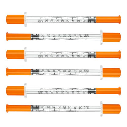 U-100 31g 1/4 1cc syringe with (6mm) , disposable syringe, Individually, Pack of 100 - size: 1ml-31G 1/4", style: 100