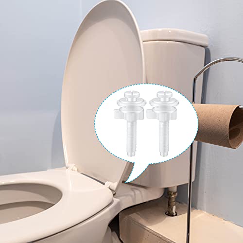 Jetec 8 Pack Toilet Seat Screws Kit, Plastic Bolts Nuts & Washers - color: White
