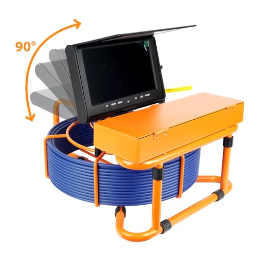 KCpayn 100FT Sewer Camera 7" Screen 1080P HD Pipe Inspection Borescope - size: 100FT/30m/7"