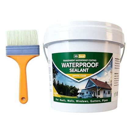 Clear Waterproof Sealant, Water-Based Transparent Waterproofer (1.3 Gal) - style: 1.3 Gal