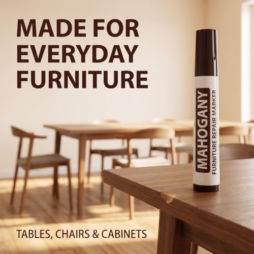 GANPUB Brown Furniture Repair Wood Cabinet Floor Touch Up Markers Scratch Filler Remover - Mahogany,Wood Polish and Care