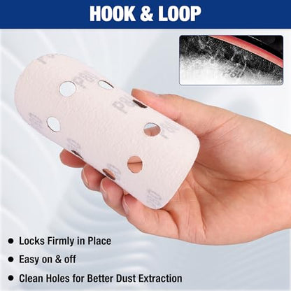 WORKPRO Sanding Discs, 5-Inch 80 Grit 8-Hole Hook and Loop, 100 Pack - style: 100PCS 5 Inch 80 Grit