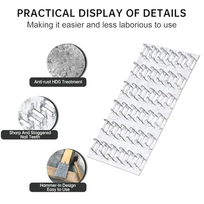40 Pack Truss Plates 3x6, Pronged Truss Mending Plate with Nail Teeth, Tie Plate for Roofing Wood Connector, 20 Ga Thickness - size: 3"x6"