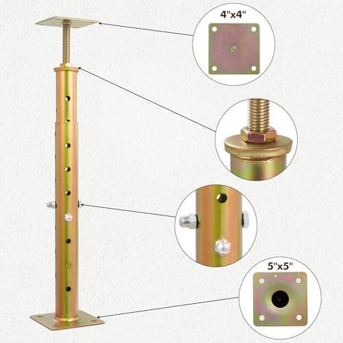 4Pack Adjustable Floor Jack,19" - 36" Telescoping Jack Post