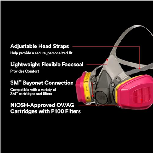3M P100 / OV/AG Multi-Purpose Reusable Respirator 62023, Medium