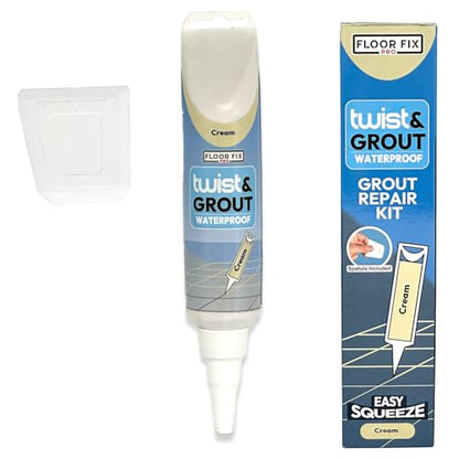 from Floor-Fix Pro Premixed Tile Grout Repair Kit, Cream - color: Cream