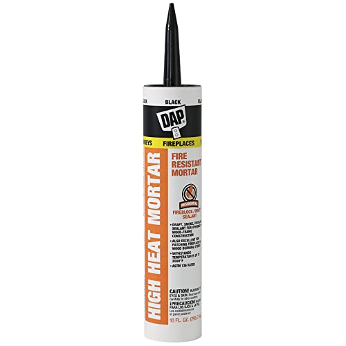 DAP High Heat Fire Resistant Mortar, 10 Oz, Black (7079818854) - size: 10 oz
