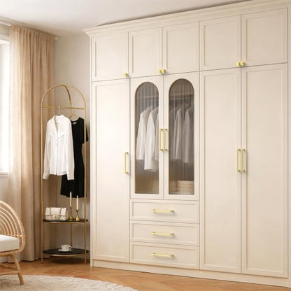10 Pack 7.5 Inch Brushed Gold Cabinet Pulls, Kitchen Hardware - color: Brushed Gold, size: 7.5" Hole Center