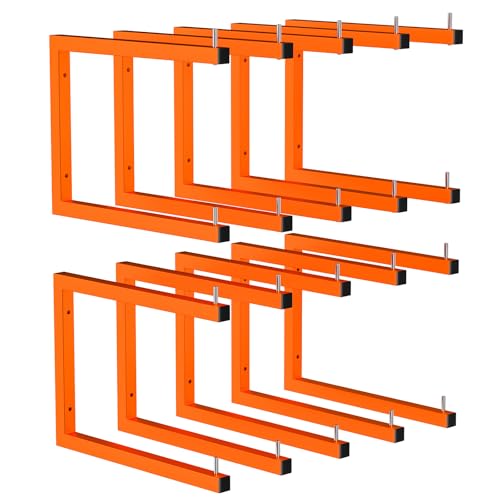 10-Pack Lumber Storage Rack, Wall Mount Wood Rack (10 Level) - size: 10 Pack-10 Level