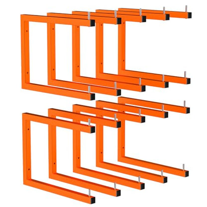 10-Pack Lumber Storage Rack, Wall Mount Wood Rack (10 Level) - size: 10 Pack-10 Level