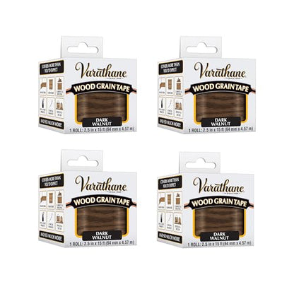 Varathane Wood Grain Tape, Dark Walnut - color: Dark Walnut, size: 15 ft Roll (Pack of 4)