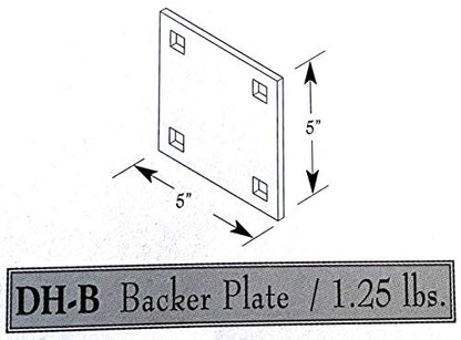DH B 5x5 Galvanized Backer Plate