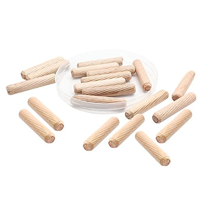 120Pcs 3/8"x2" Hardwood Fluted Dowel Pins for Woodworking DIY - size: 3/8" x 2"