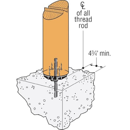 Simpson Strong-Tie PBV10 PBV 10-in. Hidden Standoff Post Base for Viga Post