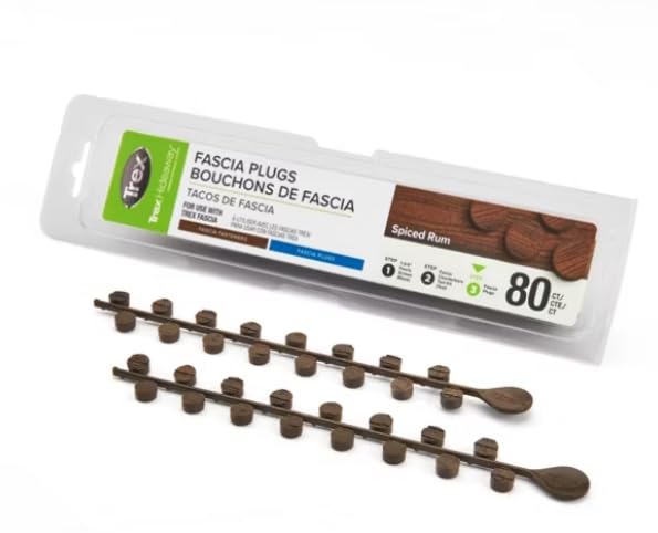 Trex Fascia Plugs (Spiced Rum) - color: Spiced Rum 80ct