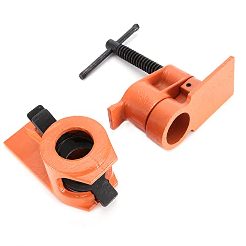 Wood Gluing Pipe Clamp, 1 Inch Quick Release Woodworking Bar Clamp Cast Steel Workbench Pipe Clamp for Carpenter Woodworker DIY Wood Working