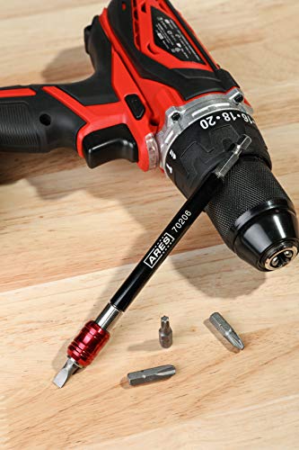 ARES 70206 6-In Drill Extension Bit Holder - Quick Release, 1/4-In - size: 6-Inch Quick Release Extension Bit Holder