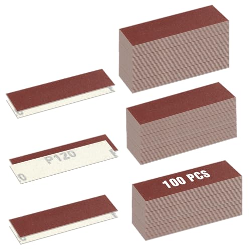100Pcs Micro Detail Sander Paper Kit, 3.5x1.2 Inch, 120 Grit - style: 120 Grit