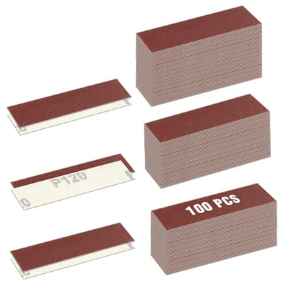 100Pcs Micro Detail Sander Paper Kit, 3.5x1.2 Inch, 120 Grit - style: 120 Grit