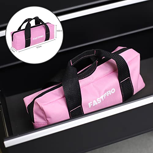 FASTPRO 5-Piece Pink Pliers and Wrench Set with Storage Bag - color: Pink