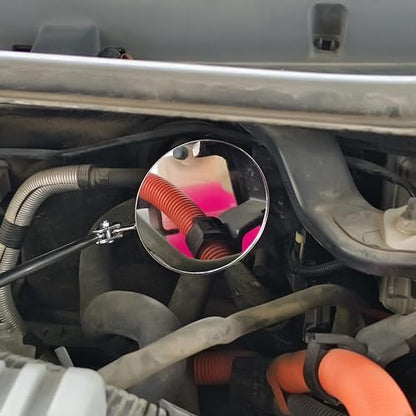 360 Rotating Telescopic Inspection Mirror - Mechanics Car Mirror on a Stick with Lights and Extendable Mechanic Tool for Automotive