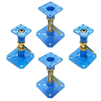 House Jacks for Leveling Permanent 6.5in Blue Carbon Steel House Floor Jack - size: 4.5-6.5 inches