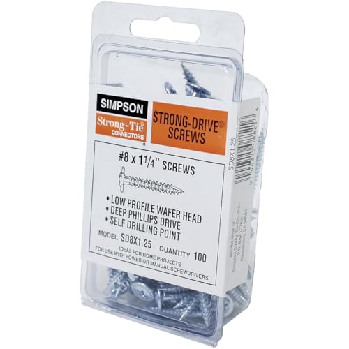 Simpson Strong-Tie SD8X1.25-R Strong-Drive SD Connector Screw, 25-Pack