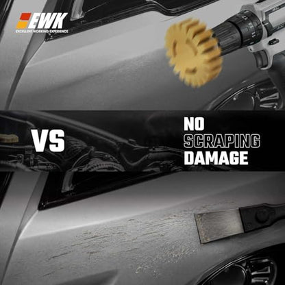 EWK Adhesive Eraser Wheel for Grinder, Hollow Serrated Decal Remover, Automotive Paint-Safe, Vinyl & Pinstripe Removal for Cars, Boats & Motorcycles - style: Hollow Serrated