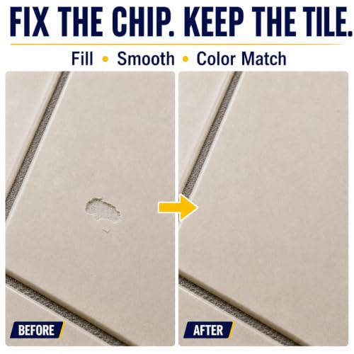 Tile Repair Kit, Ceramic & Porcelain Tile Chips & Cracks Repair-Color Match